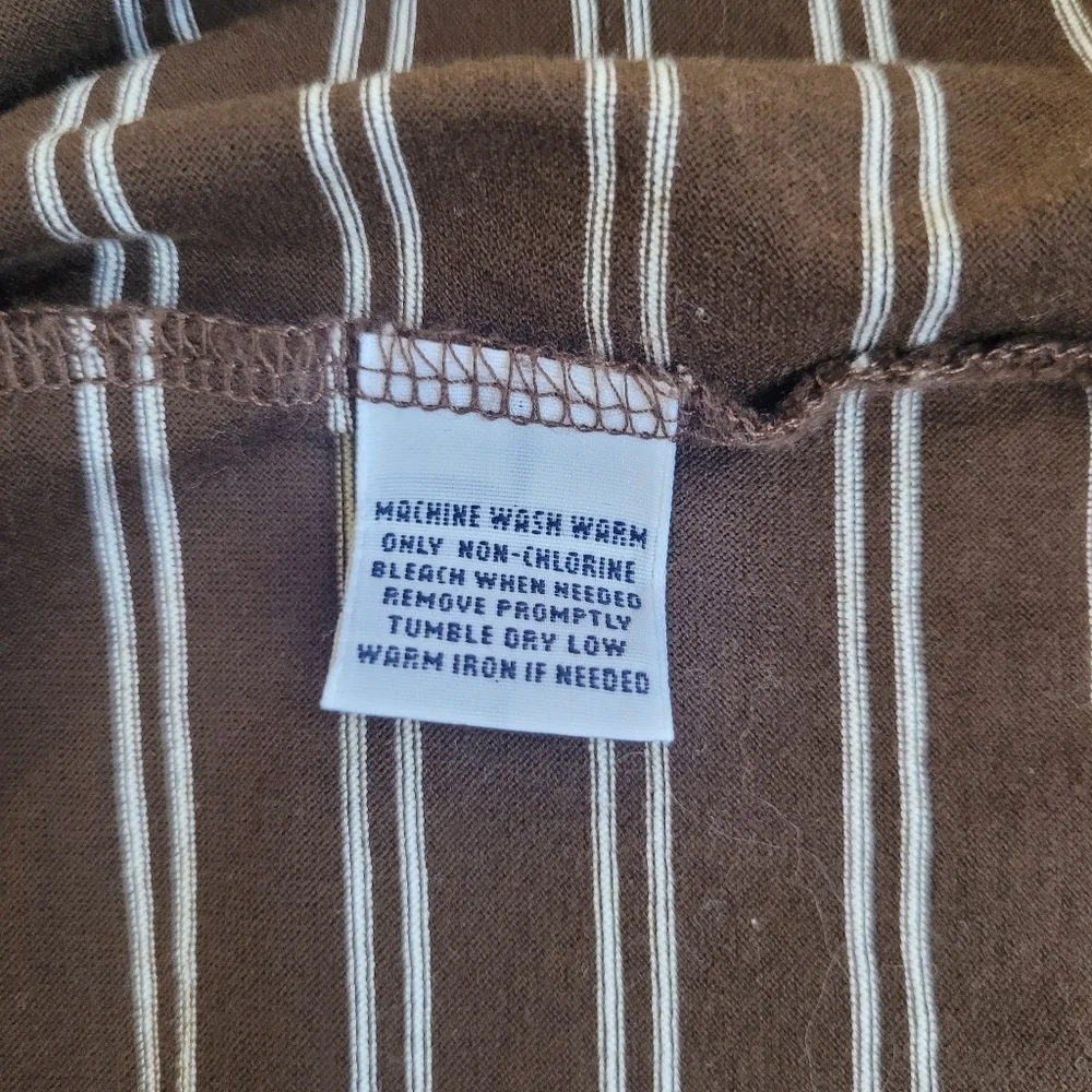 Polo Golf by Ralph Lauren Shirt Men's sz XL Brown Striped Short Sleeve Golf Polo